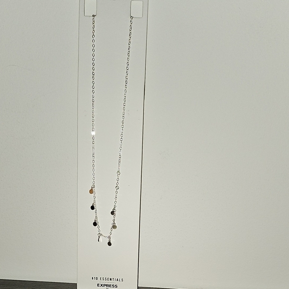 Express Silver Necklace with Black Charms - Picture 3 of 4